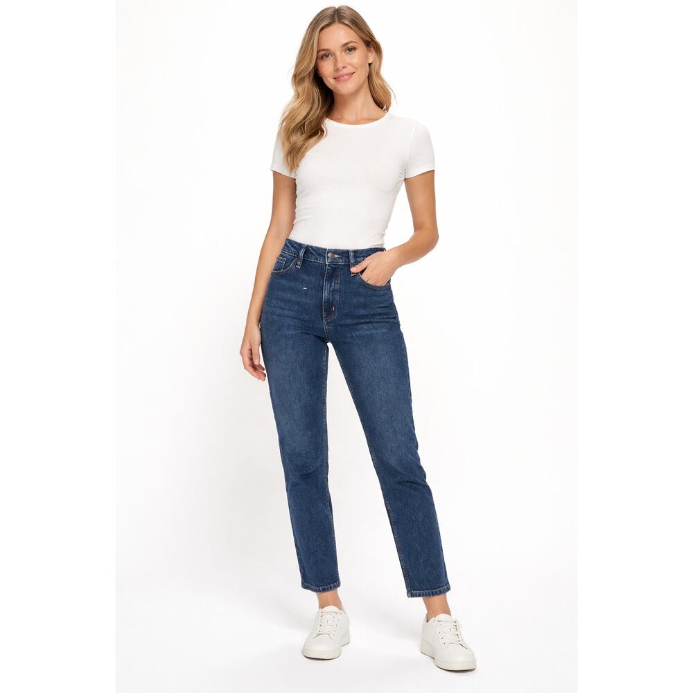 Calvin Klein Women's Blue Jeans Straight Leg Cropped size 14 nwt